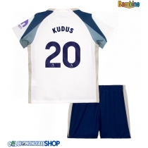 Maglie da calcio Tottenham Hotspur Mohammed Kudus #20 Prima Maglia Bambino 2025-26 Manica Corta + Pantaloni corti)